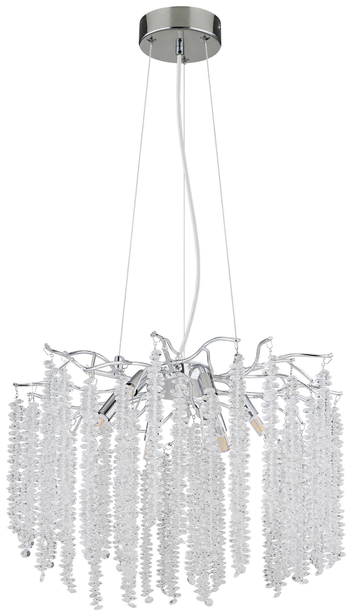 GLOBO Luster Luster-Laverne - klar/Chrom (54,00/54,00/25,00cm) - GLOBO