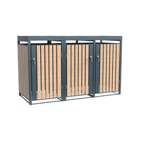 Westmann Mülltonnenbox Planta braun B/H/L: ca. 200x124x84 cm Planta - braun (84,00/200,00/124,00cm) - Westmann