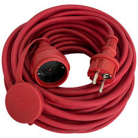 Verlängerungskabel rot L: ca. 1500 cm Schuko-Außenverlängerung 15m - rot (1500,00cm)