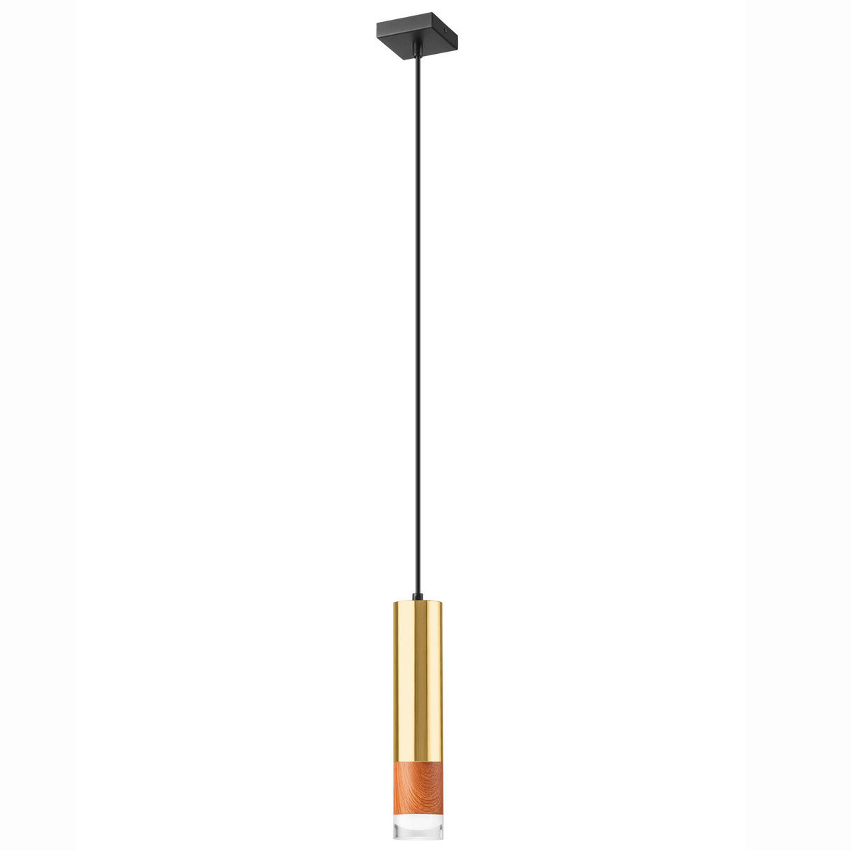 Lamkur Pendelleuchte gold Stahl Glas B/H/L: ca. 8x105x8 cm GU10 1 Brennstellen AURELIA - gold (8,00/8,00/105,00cm) - Lamkur