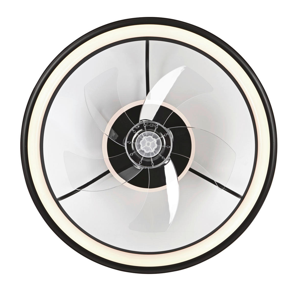Lamkur LED-Deckenventilator FALCO 49892 schwarz H/L: ca. 17x50 cm max. 40 W Falco - schwarz (50,00cm) - Lamkur