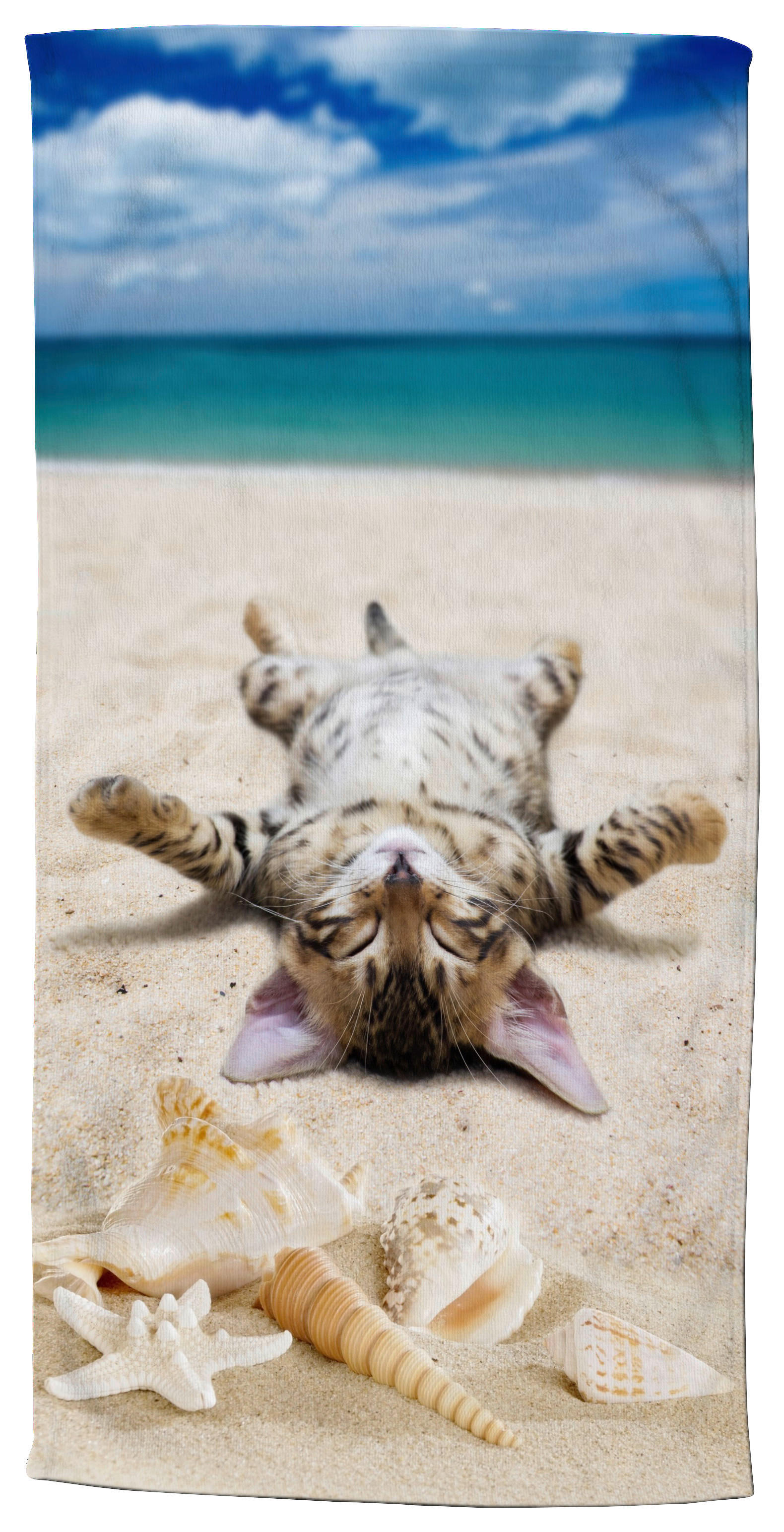 Strandtuch Beachcat Multi Polyester B/L: ca. 75x150 cm Beachcat - Multi (75,00/150,00cm) - Good Morning