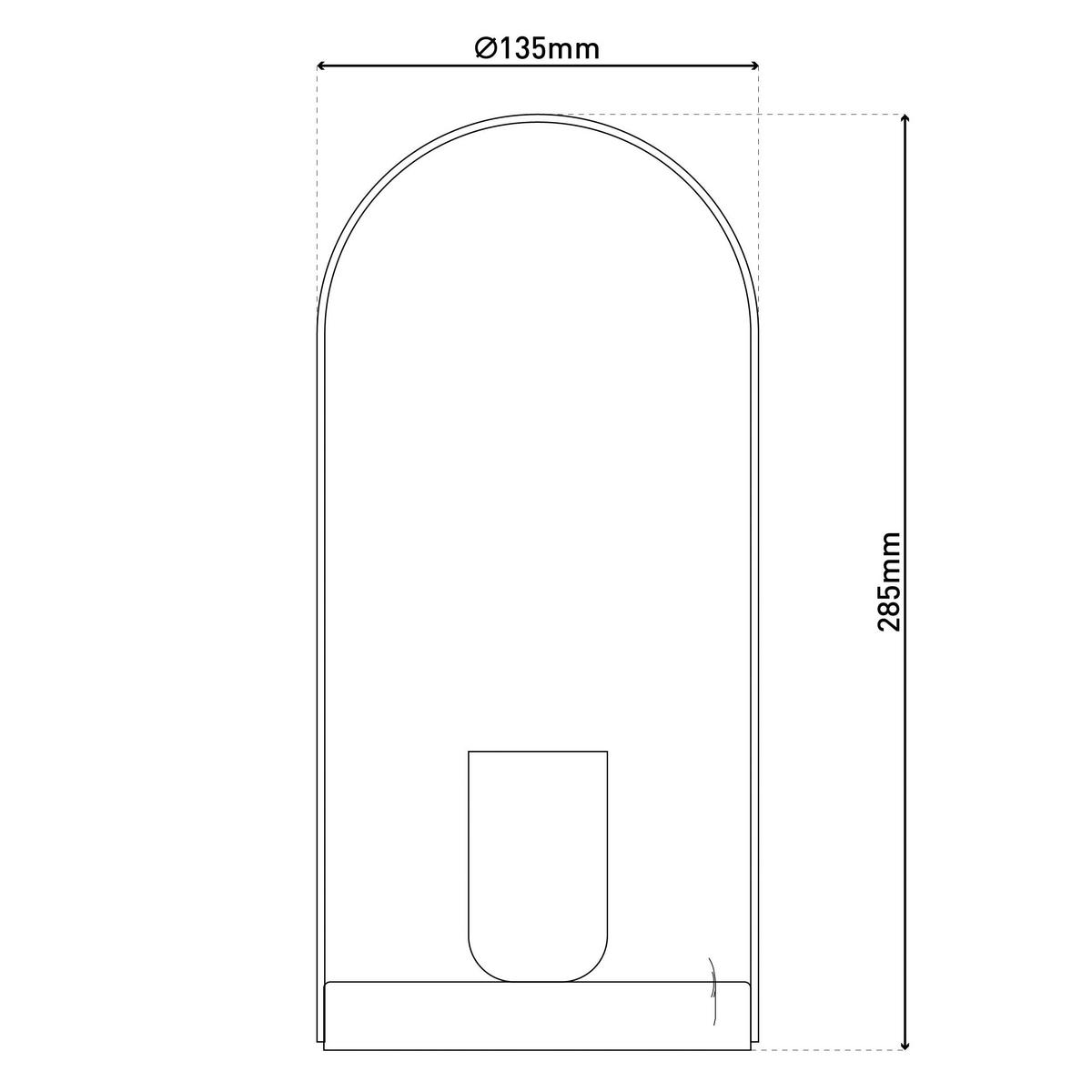 Näve Leuchten Tischleuchte schwarz Metall B/H/T/D: ca. 13,5x28,5x13,5x13,5 cm E27 1 Brennstellen FARO - schwarz (13,50/28,50/13,50cm) - Näve Leuchten