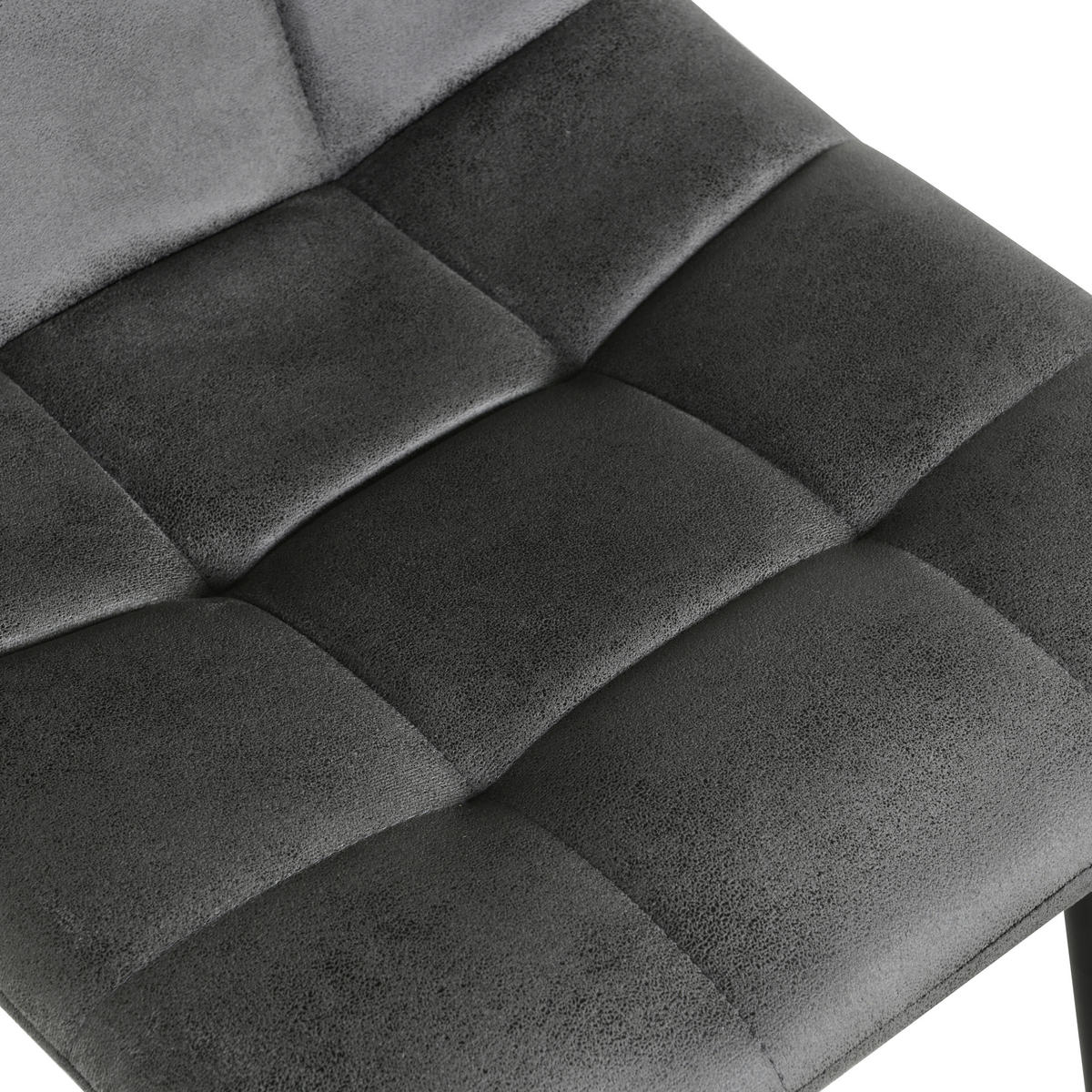 Stuhl Lech dunkelgrau Microfaser B/H/T: ca. 45x88x53,5 cm Lech - schwarz/dunkelgrau (45,00/88,00/53,50cm)