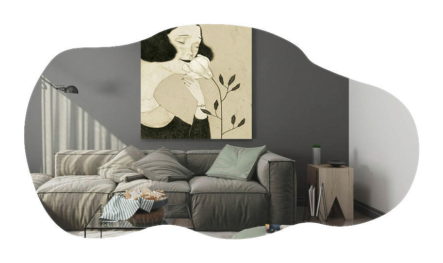 Wandspiegel Baby B/H/T: ca. 40x72x3,5 cm Baby - (40,00/72,00/3,50cm) - moebel17
