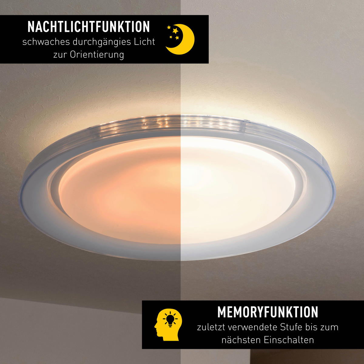 Näve Leuchten LED-Deckenleuchte weiß Metall Kunststoff B/H/T/D: ca. 50,5x7,5x50,5x50,5 cm CLAIRE - weiß (50,50/7,50/50,50cm) - Näve Leuchten