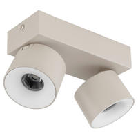 GLOBO LED-Strahler sand Aluminium Kunststoff Metall B/H/L: ca. 8,5x17,5x10,5 cm 2 Brennstellen LED-Strahler-Rae - sand (10,50/8,50/17,50cm) - GLOBO