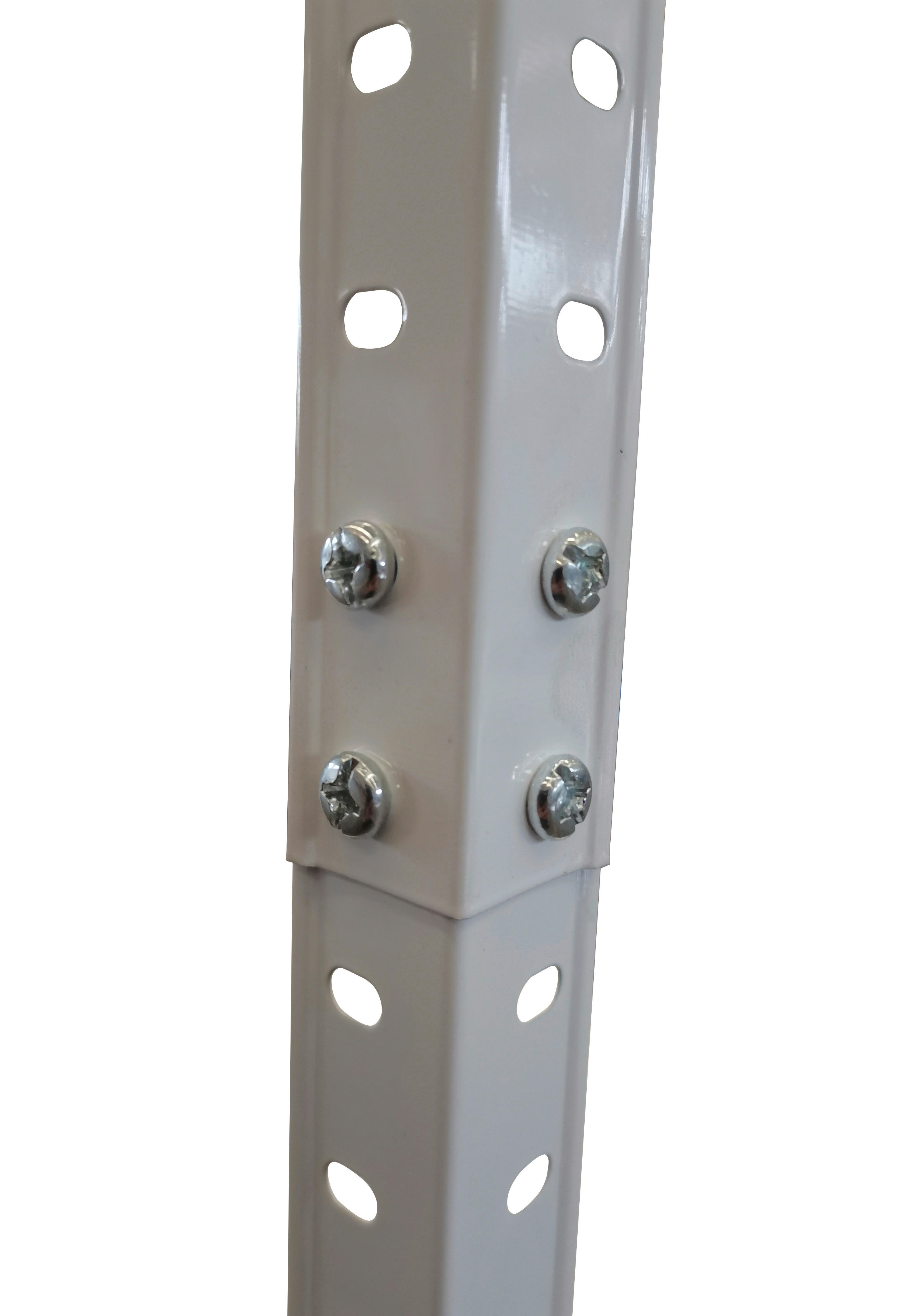 Thumbnail - Schwerlaststeckregal weiß B/H/T: ca. 75x150x40 cm