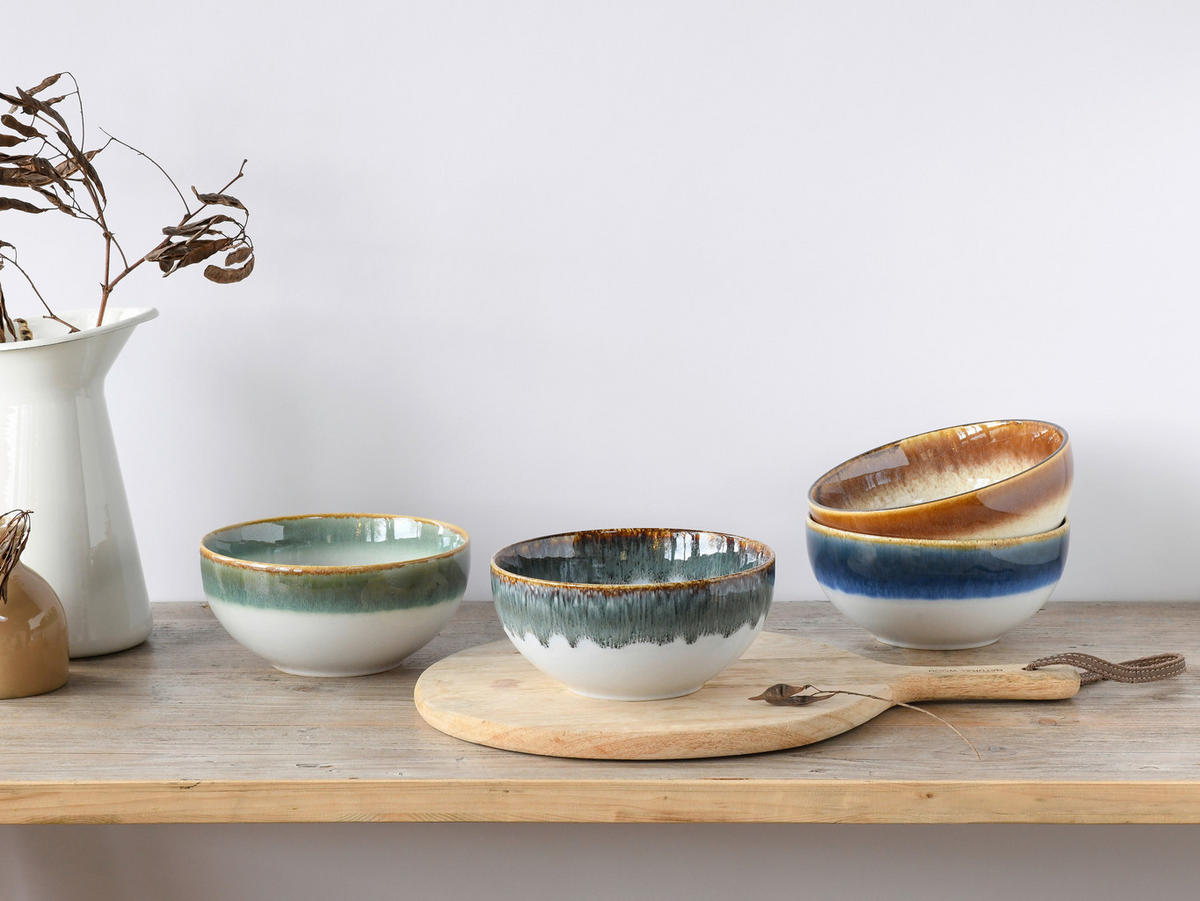 CreaTable Müslischalenset Cascade Bowls Mix Buddha bunt Steinzeug Cascade Bowls Mix Buddha - bunt - CreaTable