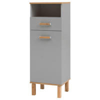 Midischrank Padua grau Eiche Landhaus Nachbildung B/H/T: ca. 40,4x114,5x35 cm Padua - Eiche/grau (40,40/114,50/35,00cm) - Möbelpartner