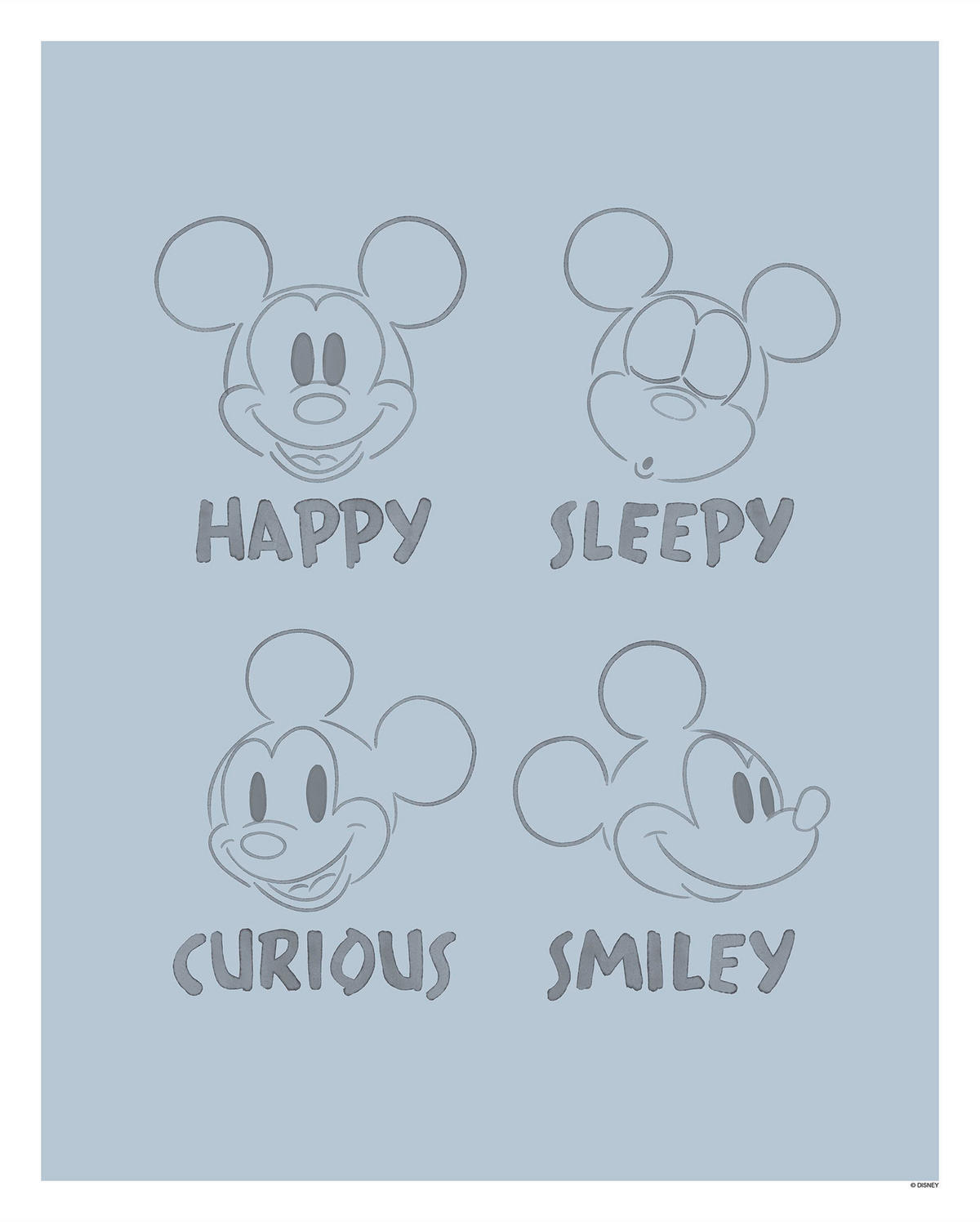 Komar Poster Mickey Blue Emotions Mickey Blue Emotions - Komar