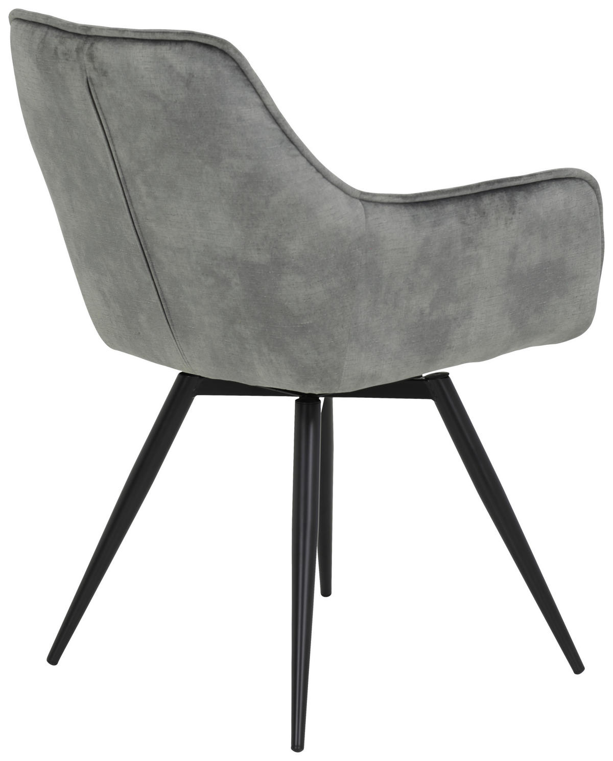 Stuhl Florentina 2er Set grau Vintage Samtoptik B/H/T: ca. 49x84x63 cm Florentina 2er Set - schwarz/grau (49,00/84,00/63,00cm) - Hela