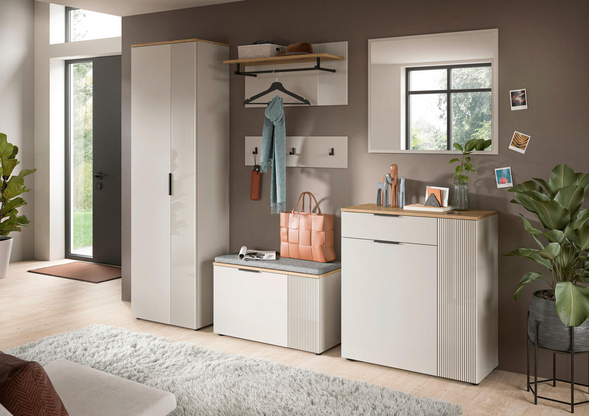 Garderobe Slide Kaschmirgrau Nachbildung Evoke Oak Nachbildung B/H/T: ca. 250x190x36 cm Slide - (250,00/190,00/36,00cm) - xonox.home
