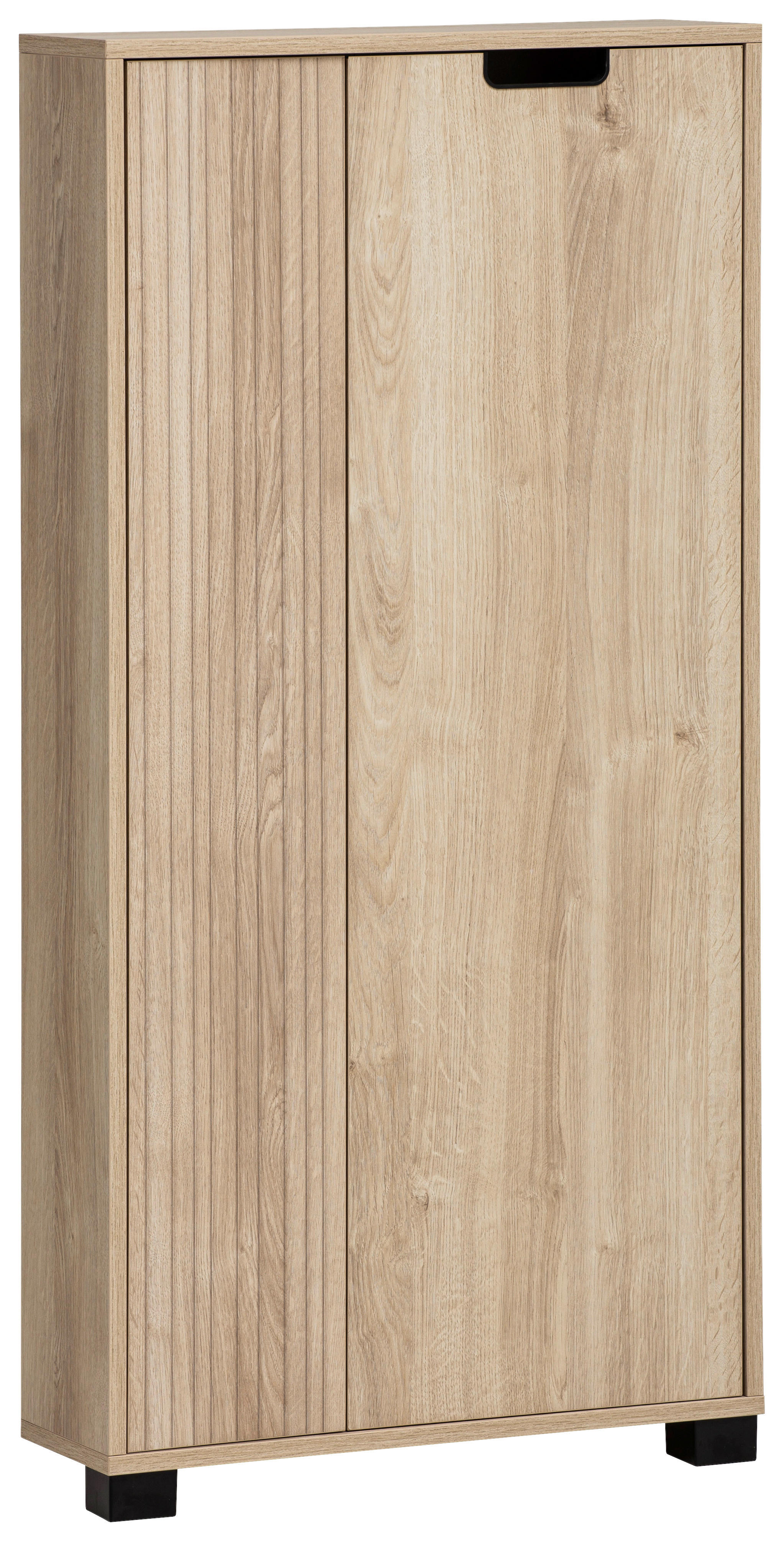 weiß matt Eiche Eiche weiß Nachbildung B/H/T: ca. 59,8x124x19,55 cm Emmik - Eiche/weiß (59,80/124,00/19,55cm) - Möbelpartner
