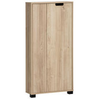 Aktenschrank Emmik weiß matt Eiche Eiche weiß Nachbildung B/H/T: ca. 59,8x124x19,55 cm Emmik - Eiche/weiß (59,80/124,00/19,55cm) - Möbelpartner