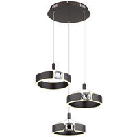 GLOBO LED-Pendelleuchte bronze Opal Metall Acryl H/L: ca. 125x44 cm LED-Pendelleuchte_Hendricks - Opal/bronze (44,00cm) - GLOBO