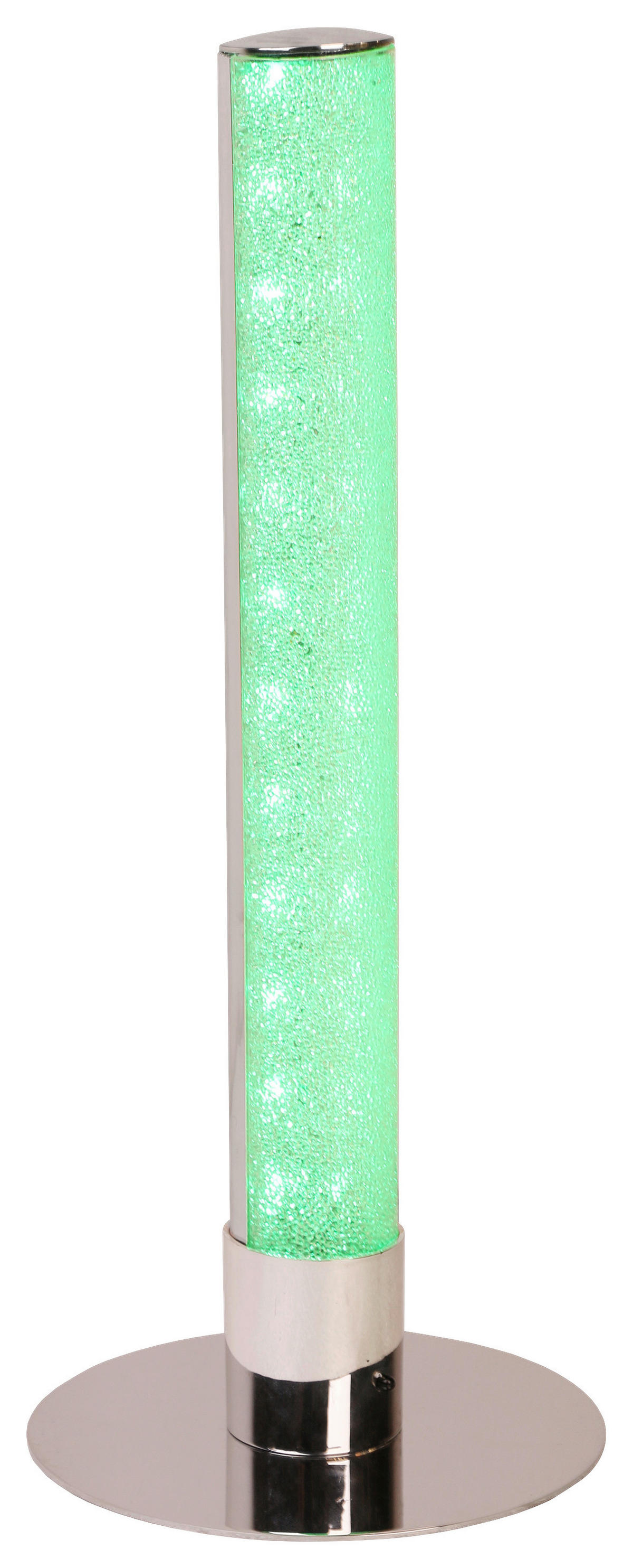 POCOline Tischleuchte Chrom klar Metall Acryl H/D: ca. 40x15 cm Polly - klar/Chrom (15,00/40,00cm) - POCOline