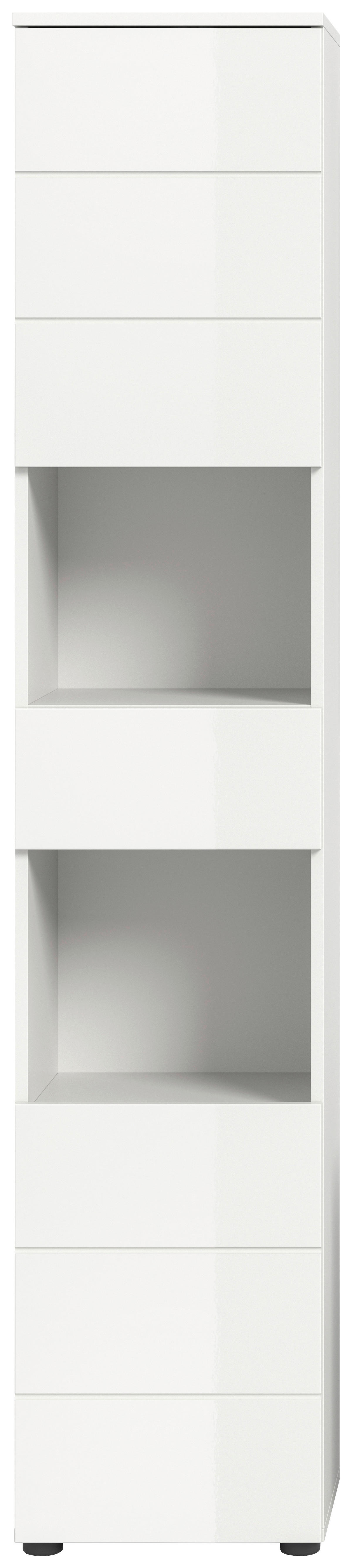 Badhochschrank VIRA weiß weiß Hochglanz B/H/T: ca. 38x190x34 cm VIRA - weiß (38,00/190,00/34,00cm) - xonox.home