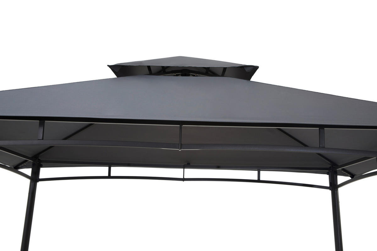 Grasekamp Grillpavillon BBQ grau Polyester B/H/L: ca. 152x250x244 cm BBQ - anthrazit/grau (244,00/152,00/250,00cm) - Grasekamp