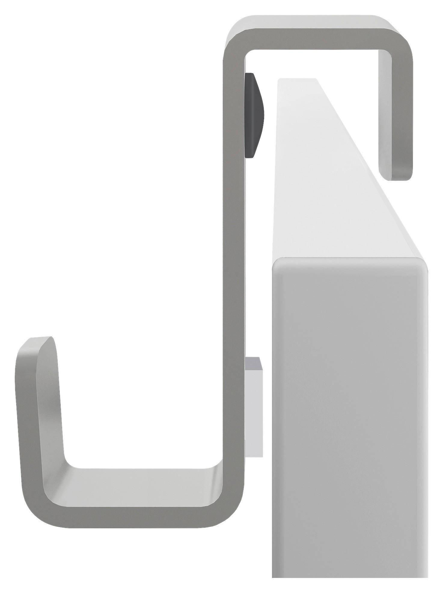Metaltex Haushaltshelfer weiß Stahl B/H/L: ca. 8,5x17x1,7 cm Türhaken_4erSet - weiß (1,70/8,50/17,00cm) - Metaltex