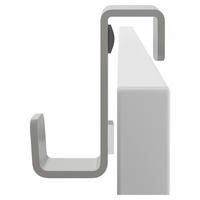 Metaltex Haushaltshelfer weiß Stahl B/H/L: ca. 8,5x17x1,7 cm Türhaken_4erSet - weiß (1,70/8,50/17,00cm) - Metaltex