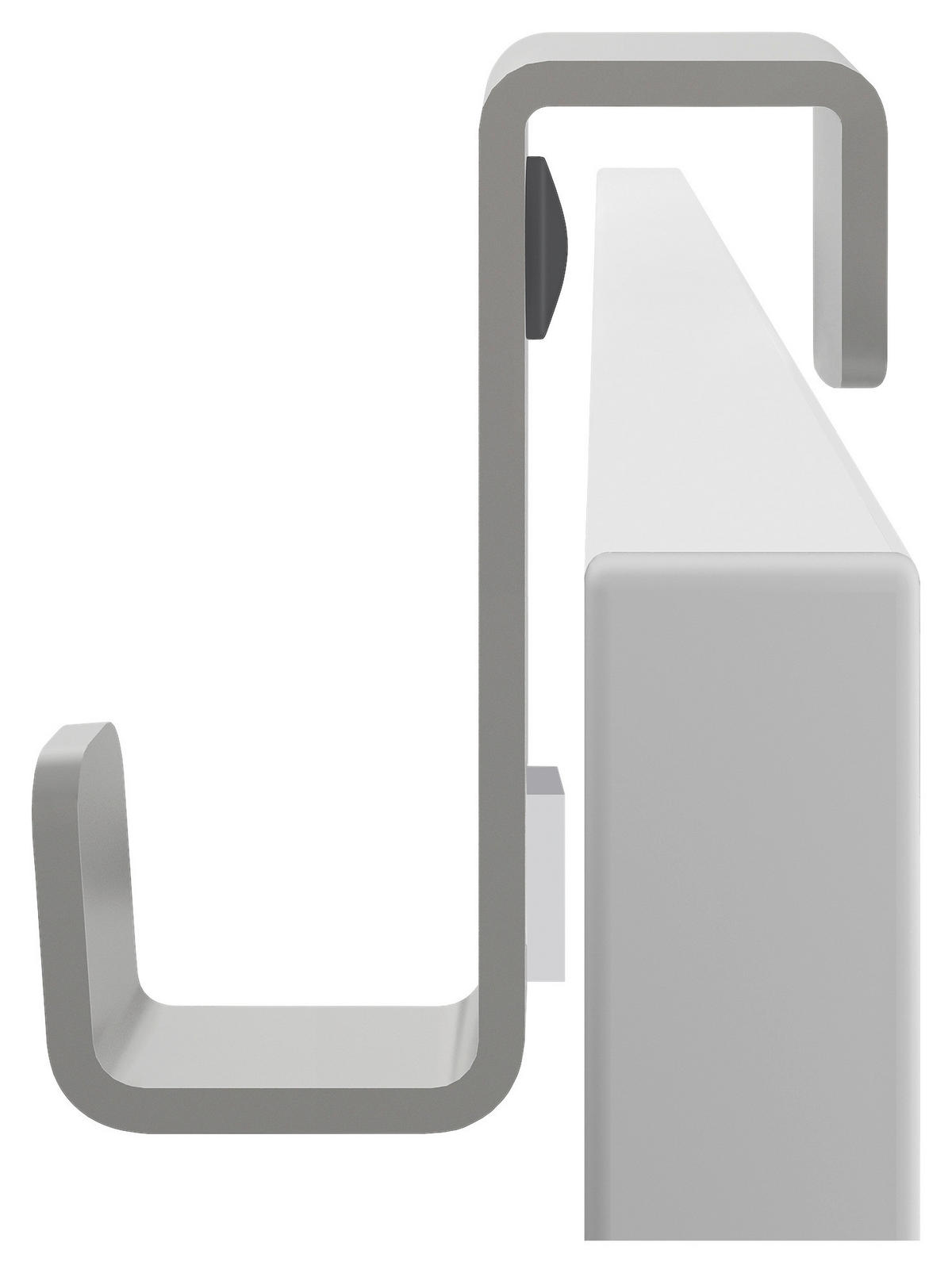 Metaltex Haushaltshelfer weiß Stahl B/H/L: ca. 8,5x17x1,7 cm Türhaken_4erSet - weiß (1,70/8,50/17,00cm) - Metaltex