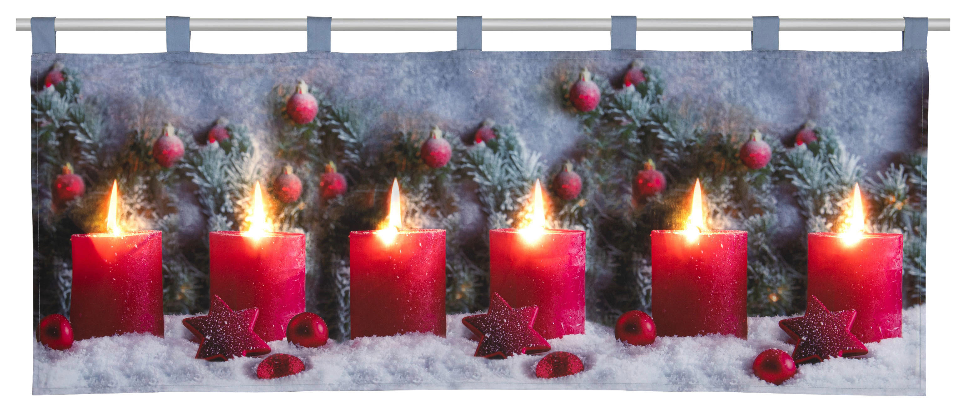 Scheibengardine X-Mas sortiert B/L: ca. 120x45 cm X-Mas - sortiert (120,00/45,00cm)