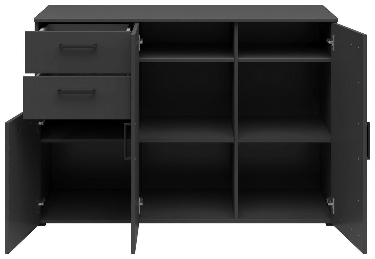 Kommode Multi-Stauraum Typ 29 anthrazit B/H/T: ca. 120x83x52 cm Multi-Stauraum Typ 29 - anthrazit (120,00/83,00/52,00cm)