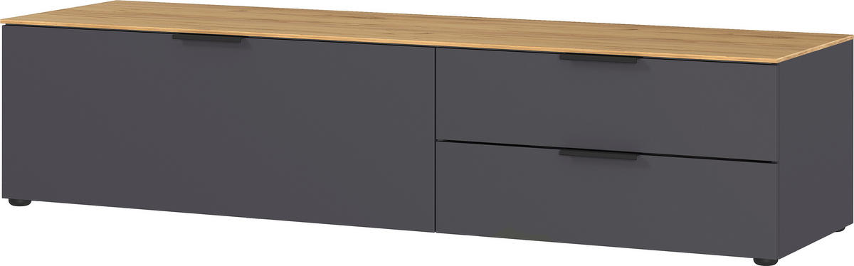Lowboard Graphit Nachbildung B/H/T: ca. 164x47x47 cm Lowboard 1472 - Graphit (164,00/47,00/47,00cm)
