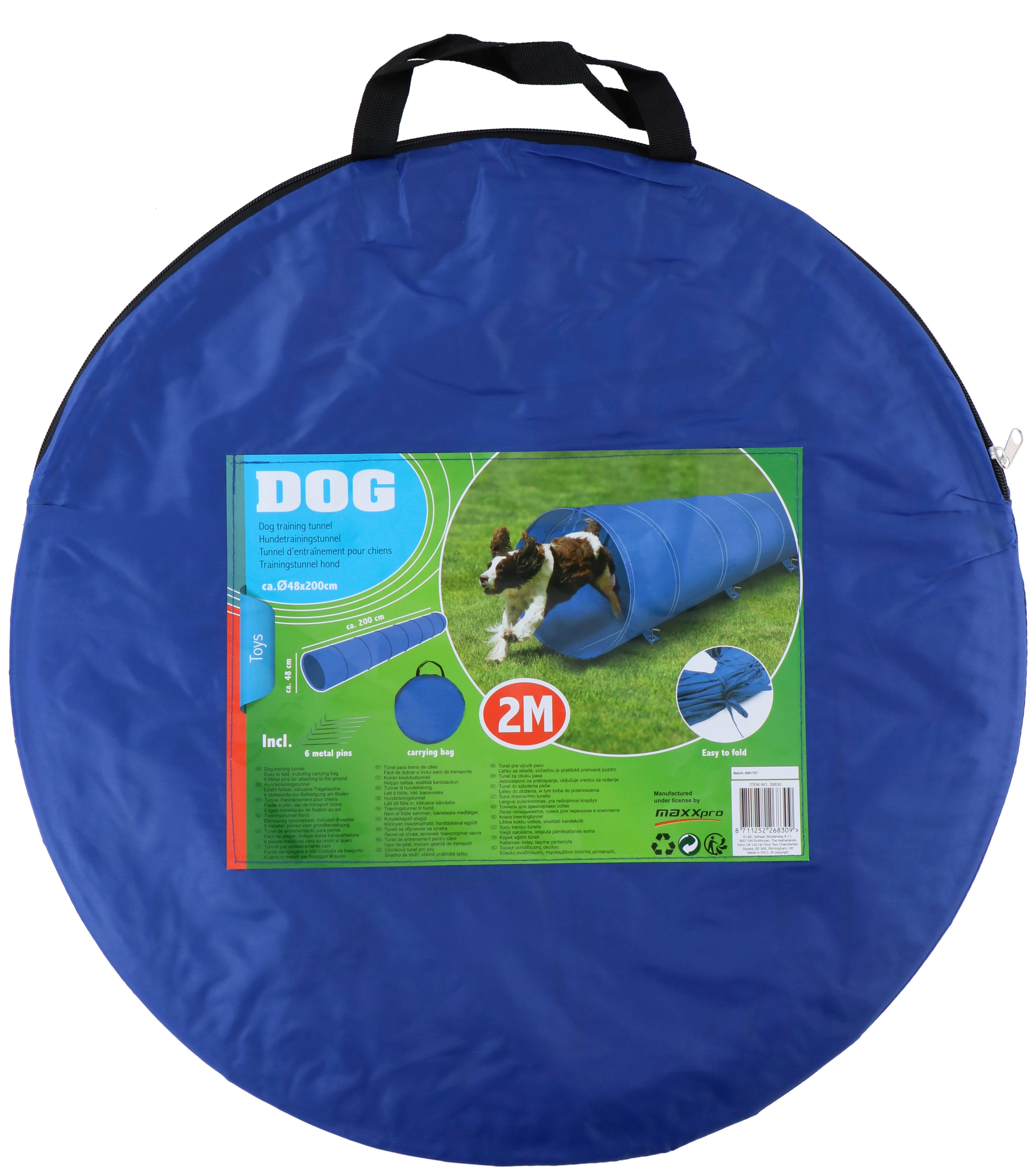 Pet Toys Hundetunnel blau Metall L/D: ca. 200x48 cm Hundetunnel - blau (48,00cm) - Pet Toys