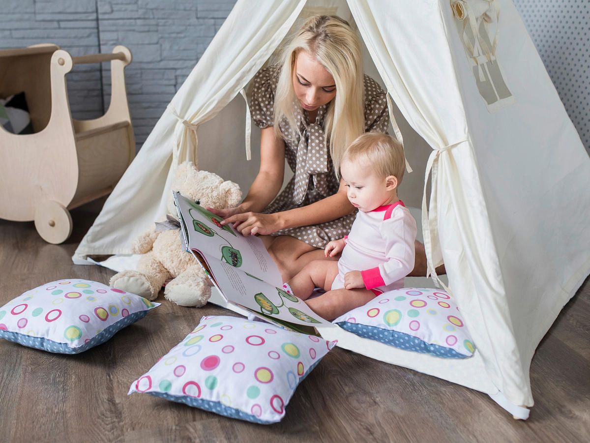 Sunny Kinder Tipi-Zelt Alba B/H/L: ca. 120x160x120 cm Alba - creme (120,00/120,00/160,00cm) - Sunny