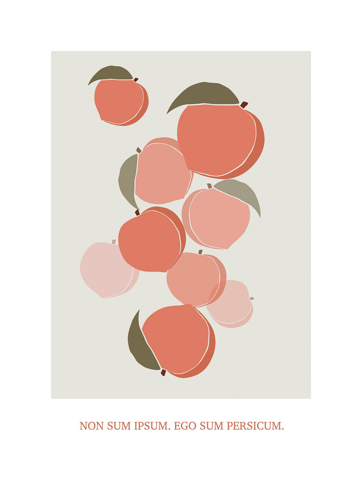 Komar Poster Cultivated Peaches Pflanzen B/L: ca. 30x40 cm Cultivated Peaches - (30,00/40,00cm) - Komar