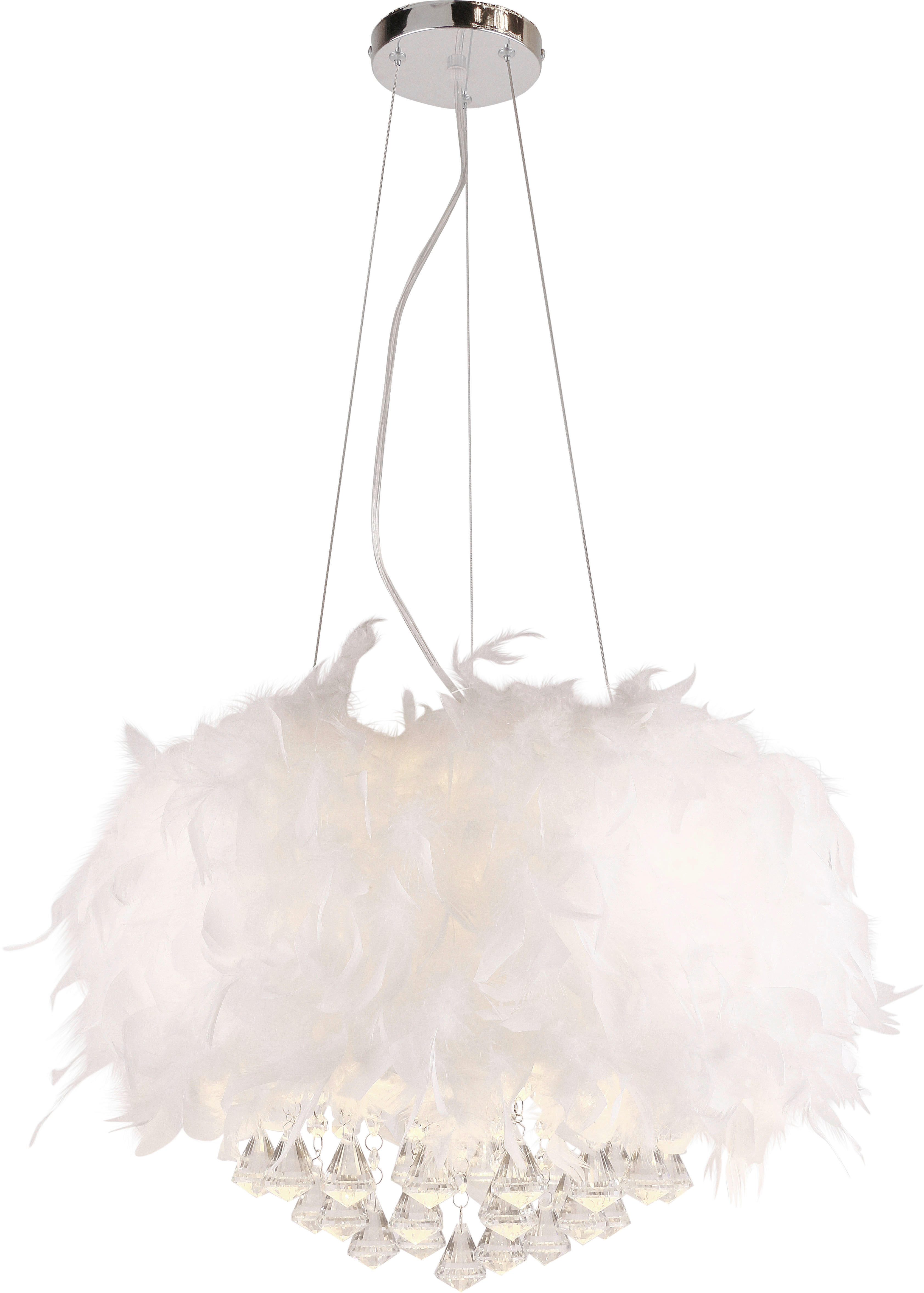 POCOline Pendelleuchte Haldis weiß Metall Acryl D: ca. 35 cm E14 3 Brennstellen Pendelleuchte_Haldis - weiß (35,00cm) - POCOline