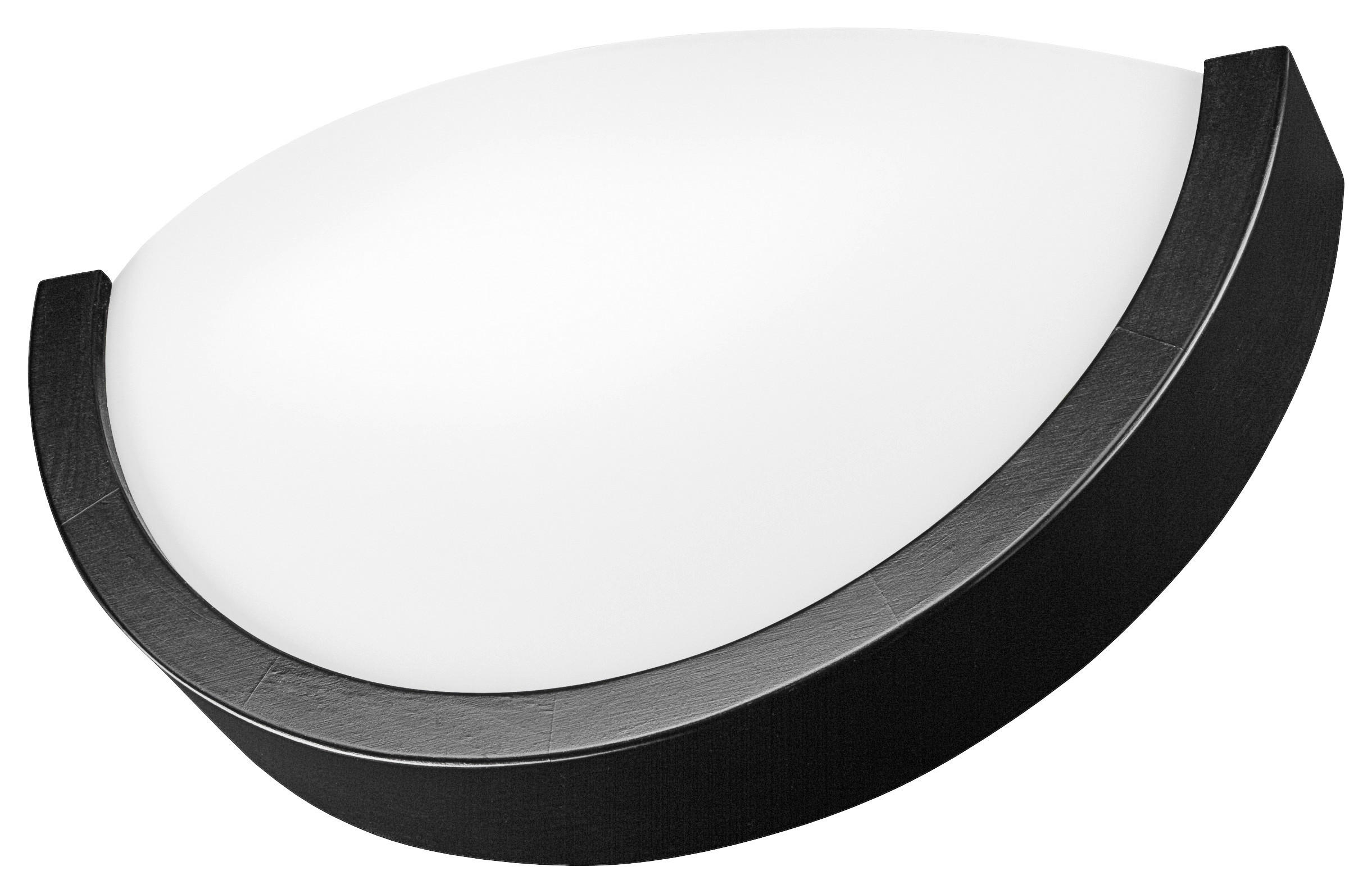 Lamkur Wandleuchte dunkelbraun Glas Holz B/H/L: ca. 20x14x30 cm E27 1 Brennstellen Anello - dunkelbraun (30,00/20,00/14,00cm) - Lamkur