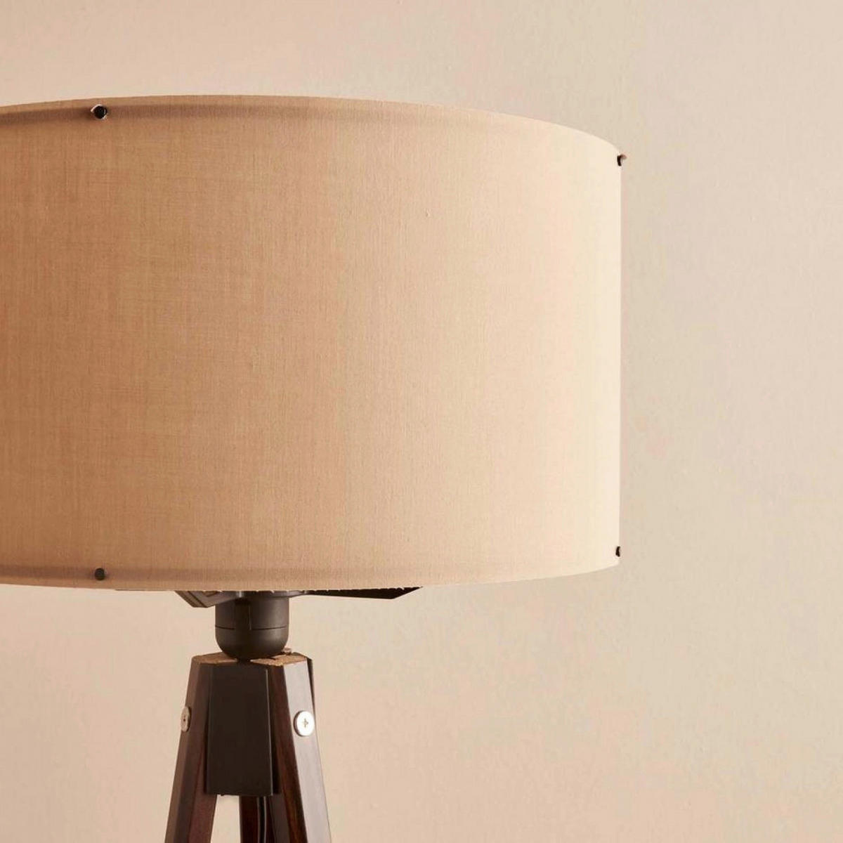 Opviq Stehleuchte braun Holz Stoff B/H/T/L/D: ca. 21x140x21x21x21 cm E27 1 Brennstellen AYD - braun (21,00/21,00/140,00cm) - Opviq