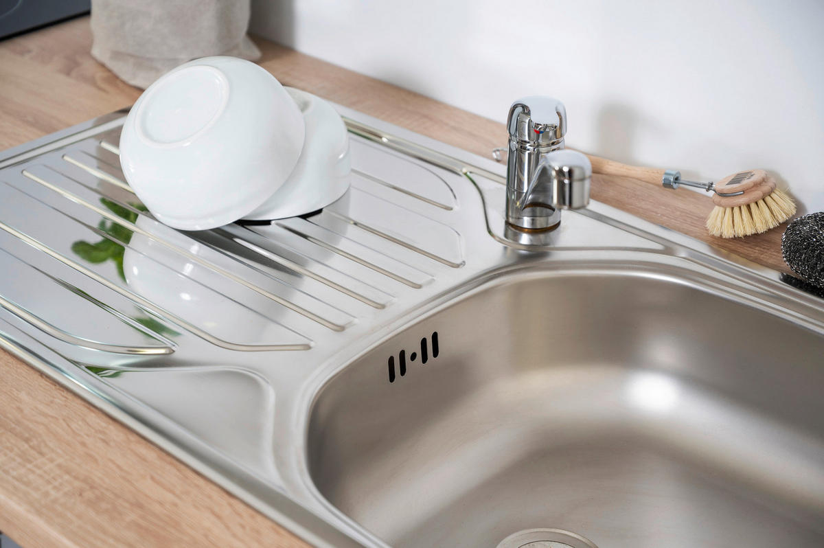 Respekta Küchenblock Economy grau B/H/T: ca. 310x200x60 cm Economy - Eiche/grau (310,00/200,00/60,00cm) - Respekta