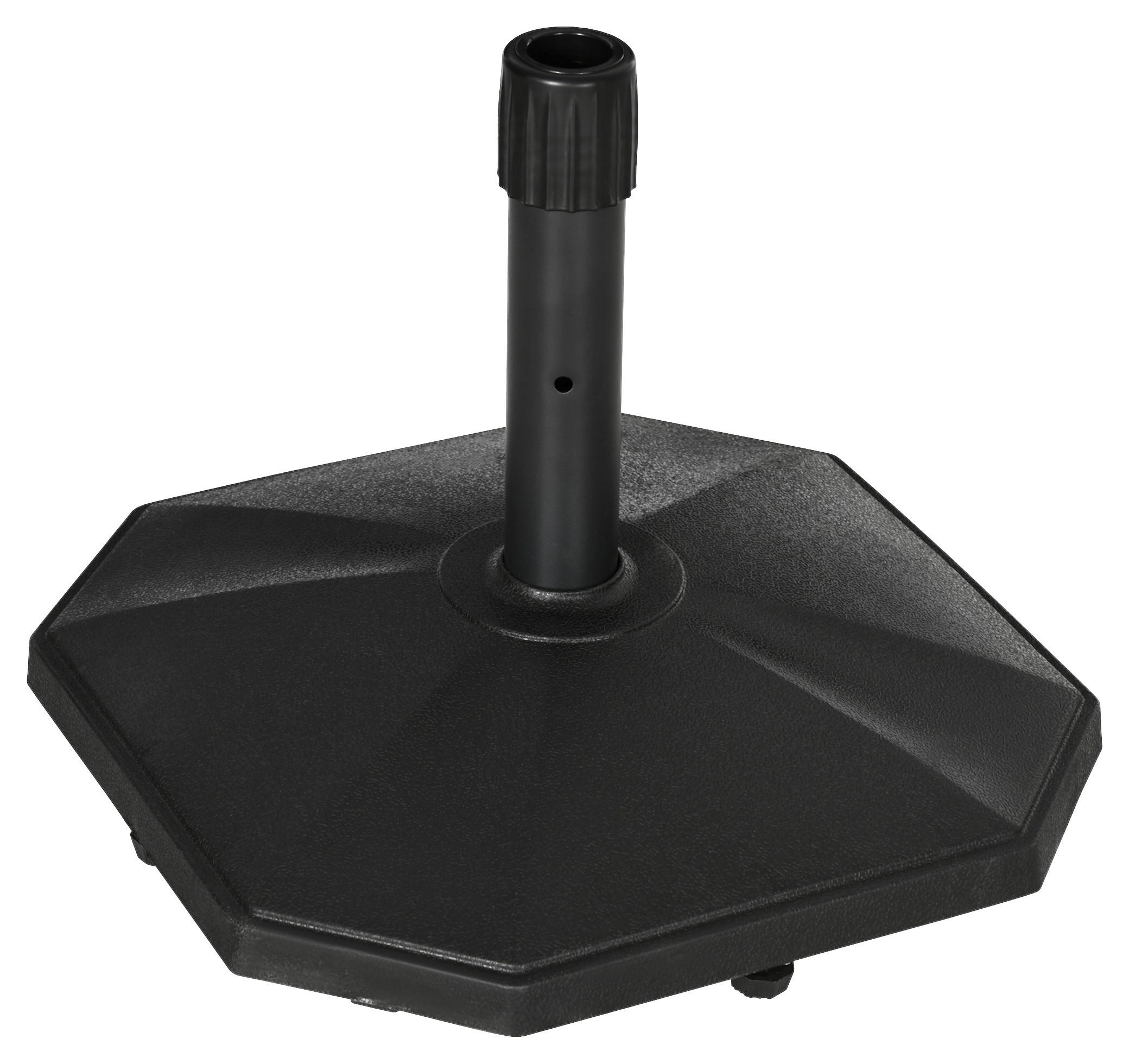 Outsunny Sonnenschirmständer schwarz Polyethylen B/H/L: ca. 46x39x46 cm Sonnenschirmständer - schwarz (46,00/46,00/39,00cm) - Outsunny