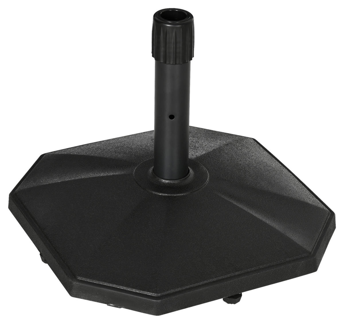 Outsunny Sonnenschirmständer schwarz Polyethylen B/H/L: ca. 46x39x46 cm Sonnenschirmständer - schwarz (46,00/46,00/39,00cm) - Outsunny
