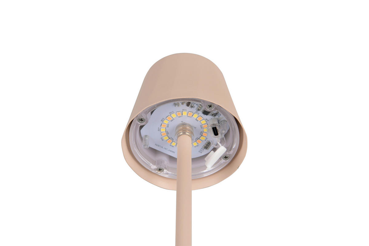 Reality LED Tischleuchte DIAZ sand Metall H: ca. 21 cm 1 Brennstellen Diaz - sand (21,00cm) - Reality