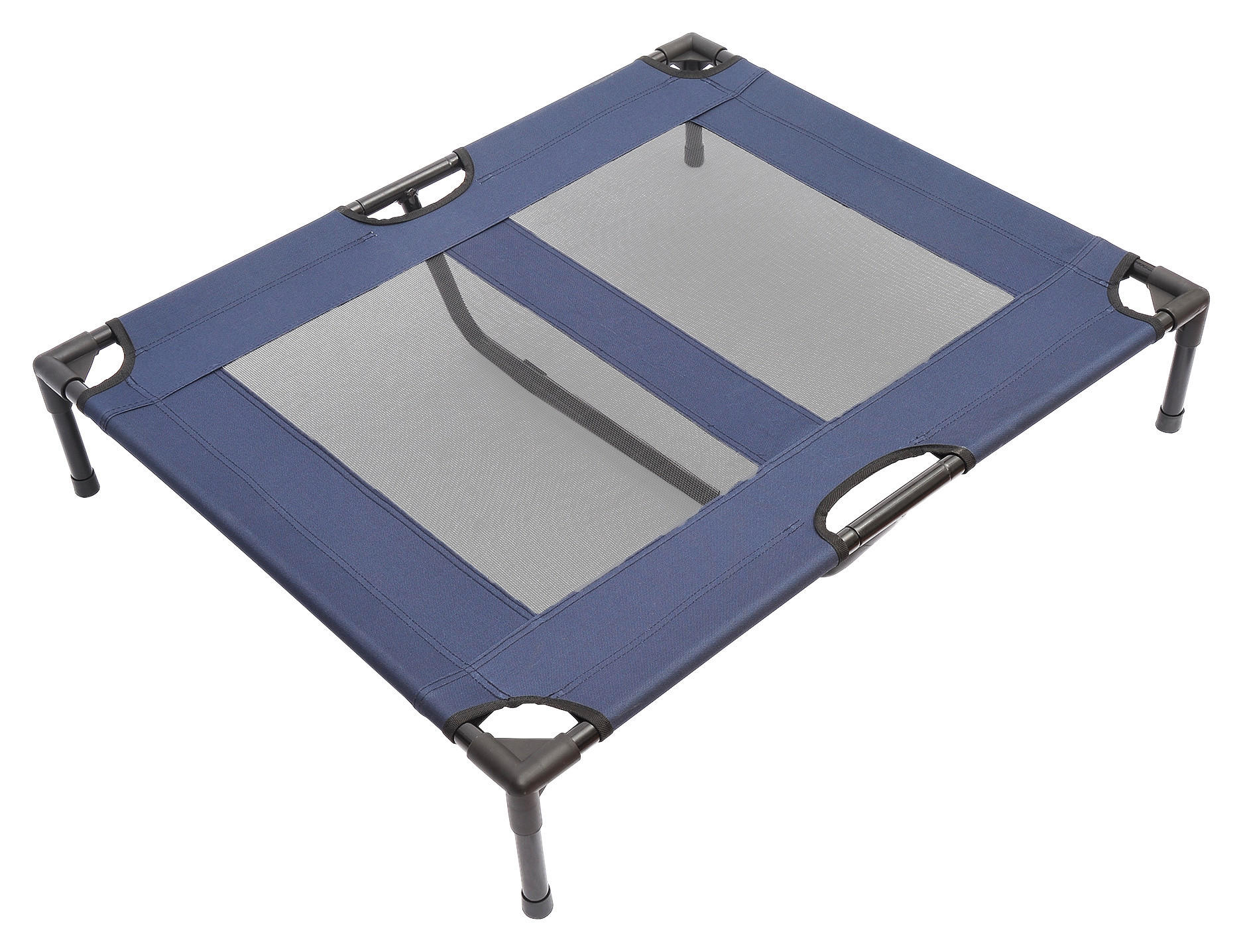 PawHut Hundeliege blau Metall Hundeliege mit atmungsaktiven Bezug - blau - PawHut
