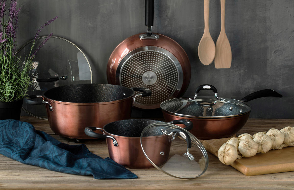 BERGNER Topfset Copper+ Kupfer Aluminium 5 tlg. Copper+ - Kupfer - BERGNER