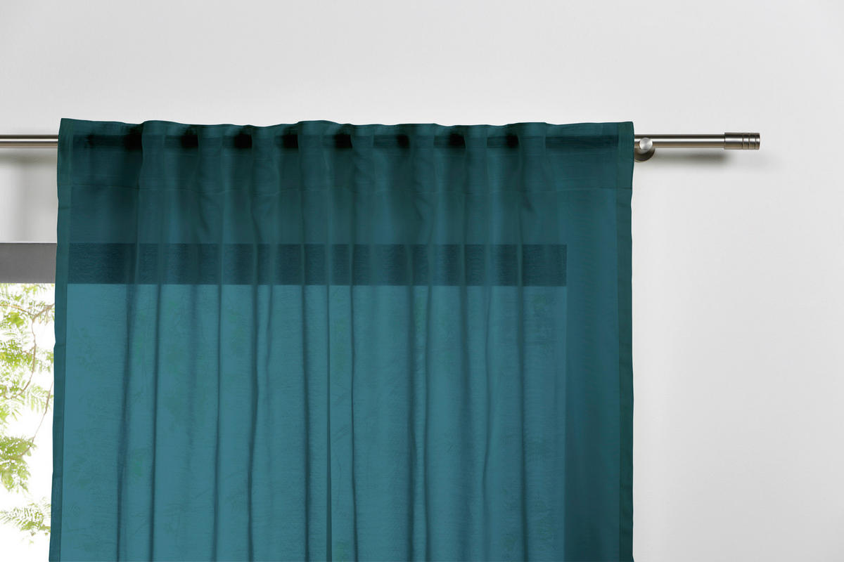 Kombivorhang PURE blau B/L: ca. 135x300 cm PURE - blau/grün (135,00/300,00cm)