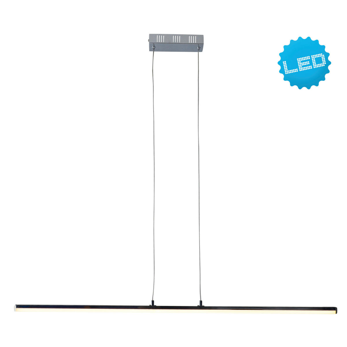 Näve Leuchten Pendelleuchte 7070842 stahlfarbig Kunststoff Metall B/H/T: ca. 2x111x100 cm null 1 Brennstellen Beam - stahlfarbig (2,00/111,00/100,00cm) - Näve Leuchten