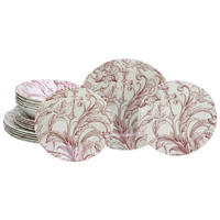 CreaTable Tafelservice Venecia rot Steingut 18 tlg. Venecia - rot (31,50/30,50/33,00cm) - CreaTable