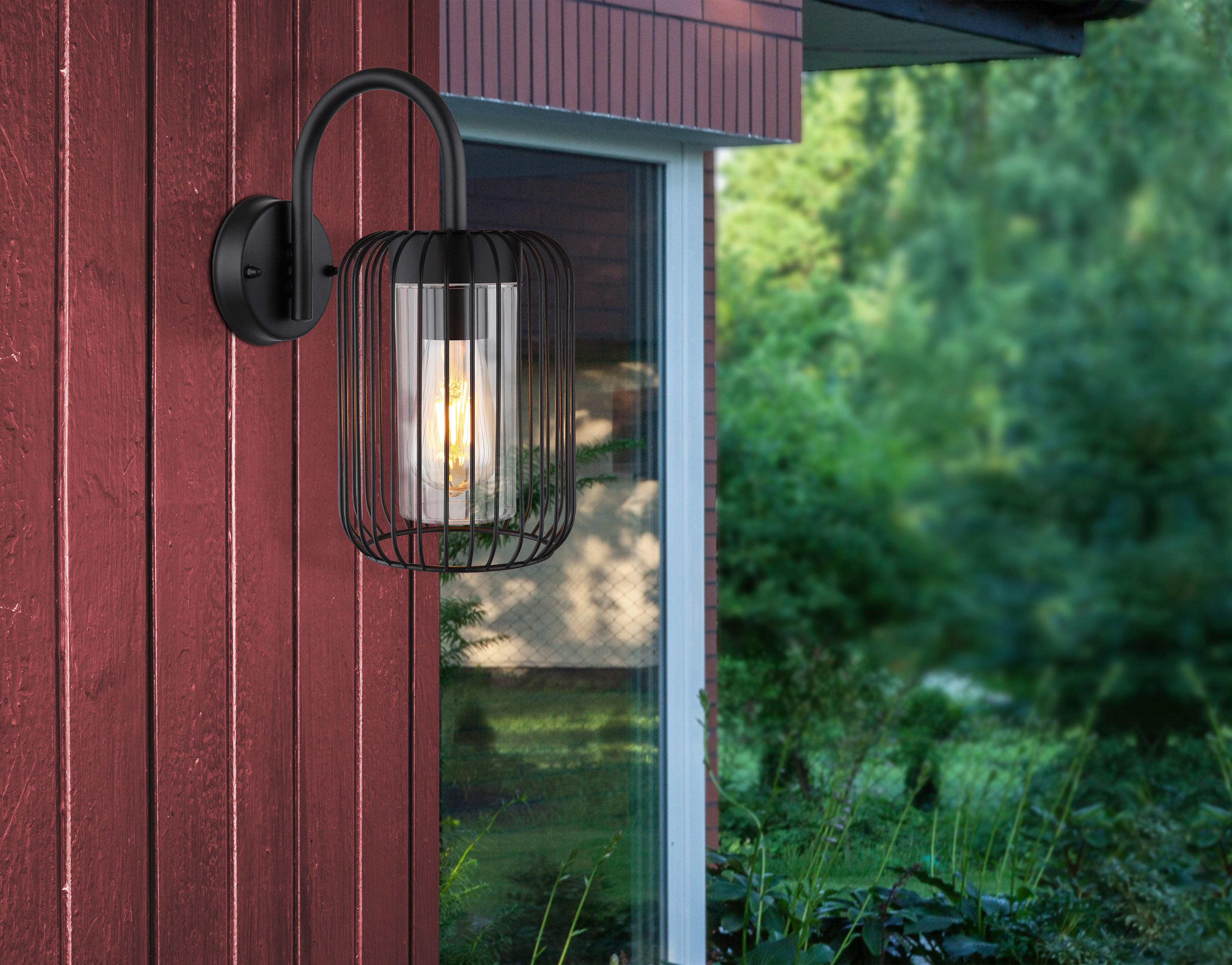 Außenleuchte schwarz B/H: ca. 16x32,5 cm NINA - schwarz (16,00/32,50cm) - GLOBO