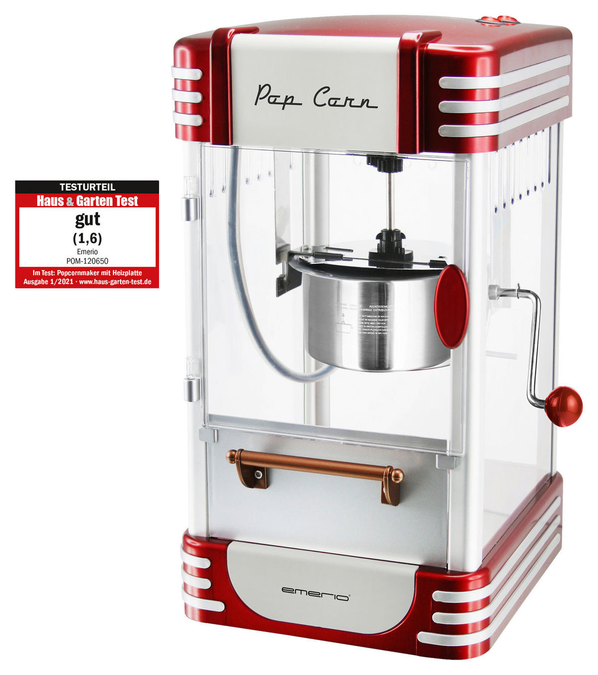 Emerio Popcornautomat POM-120650 rot B/H/T: ca. 28x45x24 cm ▷ online bei  POCO kaufen