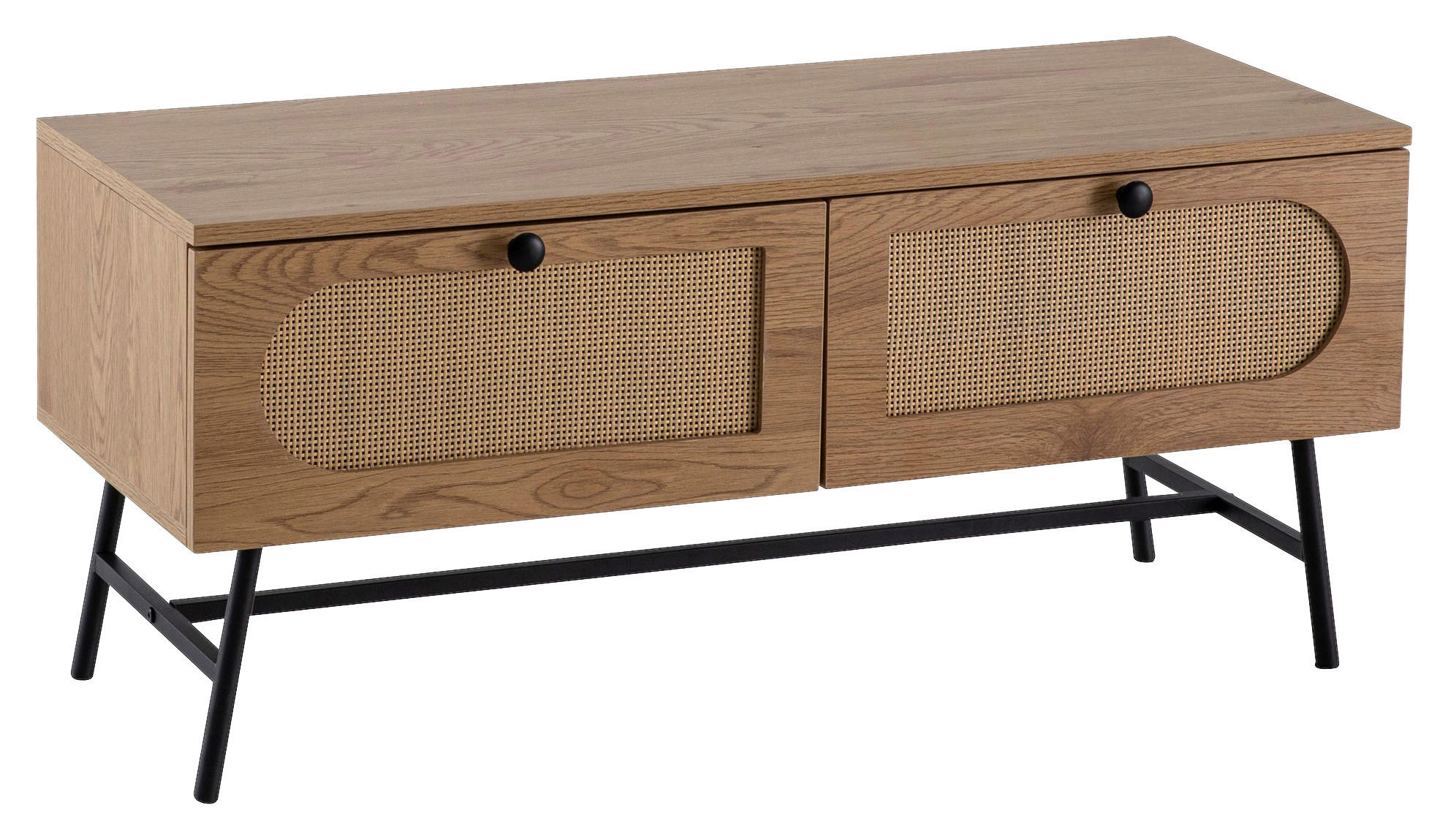 Lowboard Eiche Optik B/H/T: ca. 100x45x40 cm TV & Lowboard - Eiche (100,00/45,00/40,00cm) - Wohnling