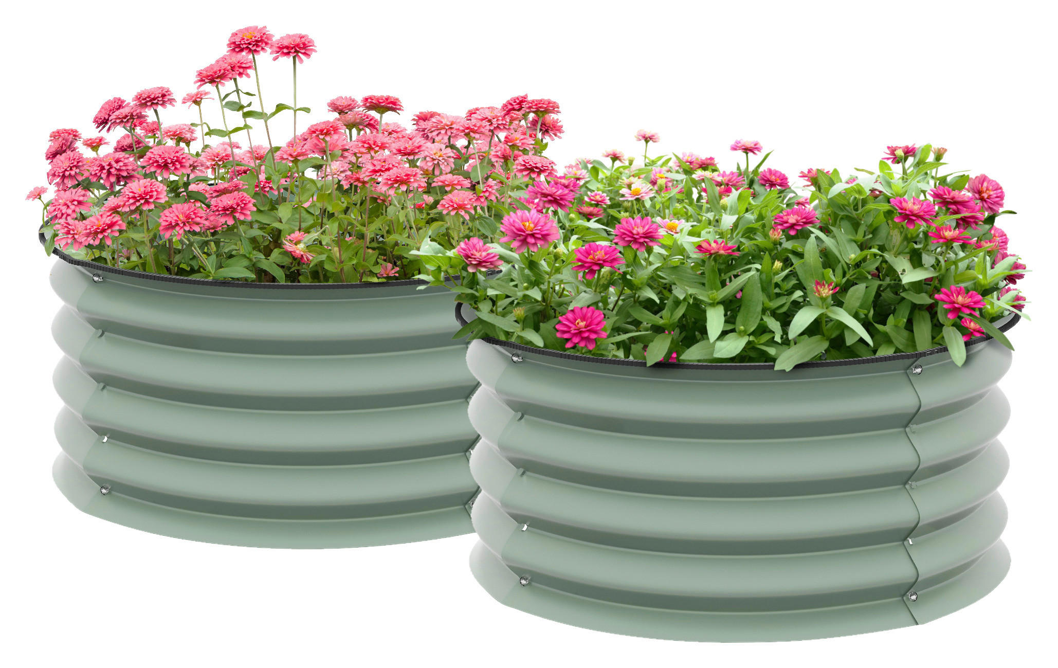 Outsunny Hochbeet-Set grün Stahl B/H/L: ca. 60x30x60 cm Hochbeet Set - grün (60,00/60,00/30,00cm) - Outsunny