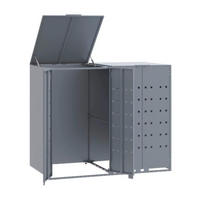 VidaXL Mülltonnenbox grau Mülltonnenbox - grau - VidaXL