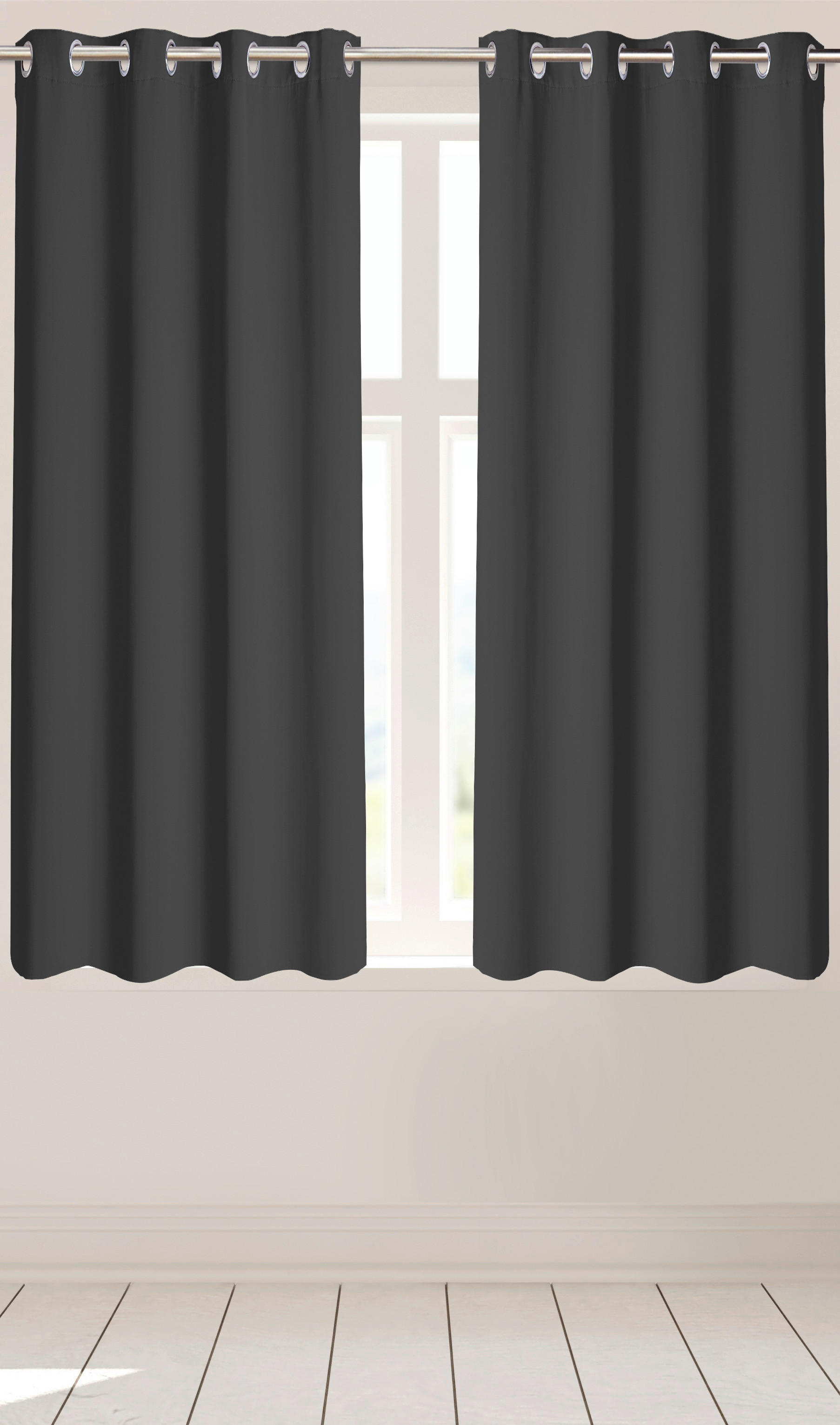 Ösenvorhang Verona anthrazit B/L: ca. 140x145 cm Verona - anthrazit (140,00/145,00cm)